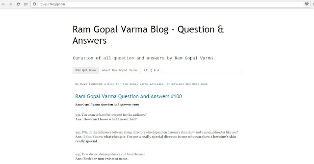 Blog On RamGopalVarma