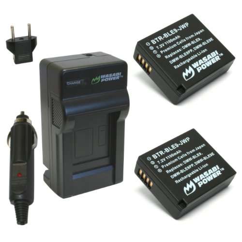 Wasabi Power Battery and Charger Kit for Panasonic DMW-BLE9, DMW-BLE9E, DMW-BLE9PP and Panasonic Lumix DMC-GF3, DMC-GF5