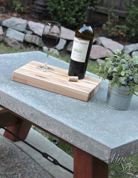 Exterior Concrete and Wood Industrial Coffee Table