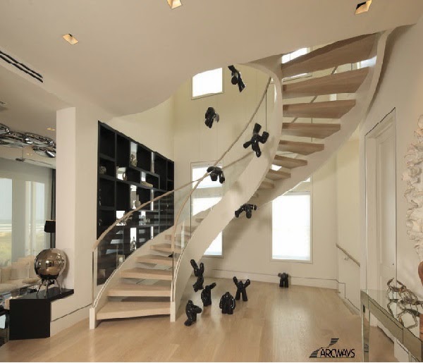 glass stair railings: classic stairs design with glass railings
