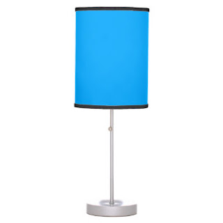 Aqua blue lamp