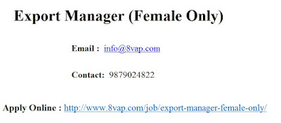 Export Manager (Female Only)