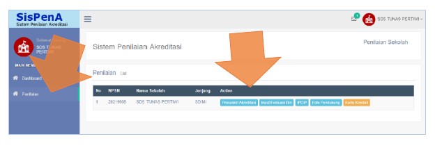 Aplikasi SisPenA Sistem Penilaian Akreditasi Sekolah Dari BAN S/M