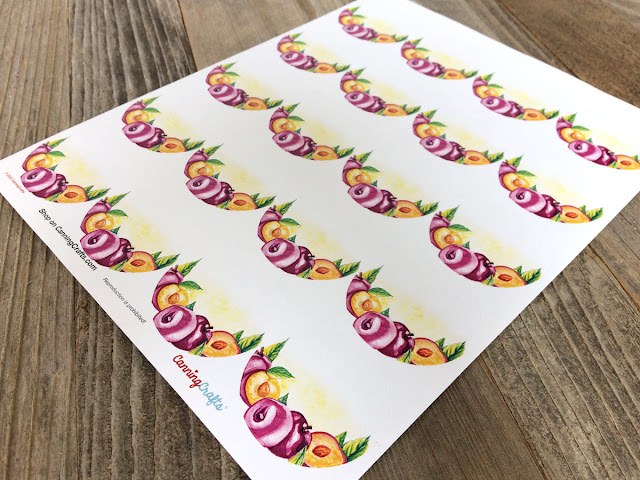 Watercolor Plum canning mason jar labels