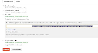 Cara Verifikasi Blog di Google
