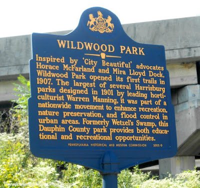 Wildwood Park in Harrisburg Pennsylvania - Historical Marker