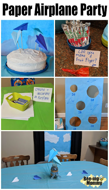 birthday theme, party theme, DIY party, birthday party on a budget, airplane party, paper airplane birthday party, paper airplane party