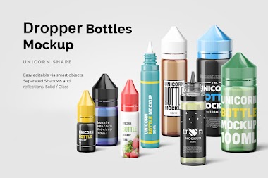 Dropper bottles packaging and Mockup | NiaziGraphics | NiaziStuff | By Khan Niazi