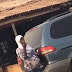 Heavily pregnant woman draws criticism after being spotted smoking by the roadside (video)