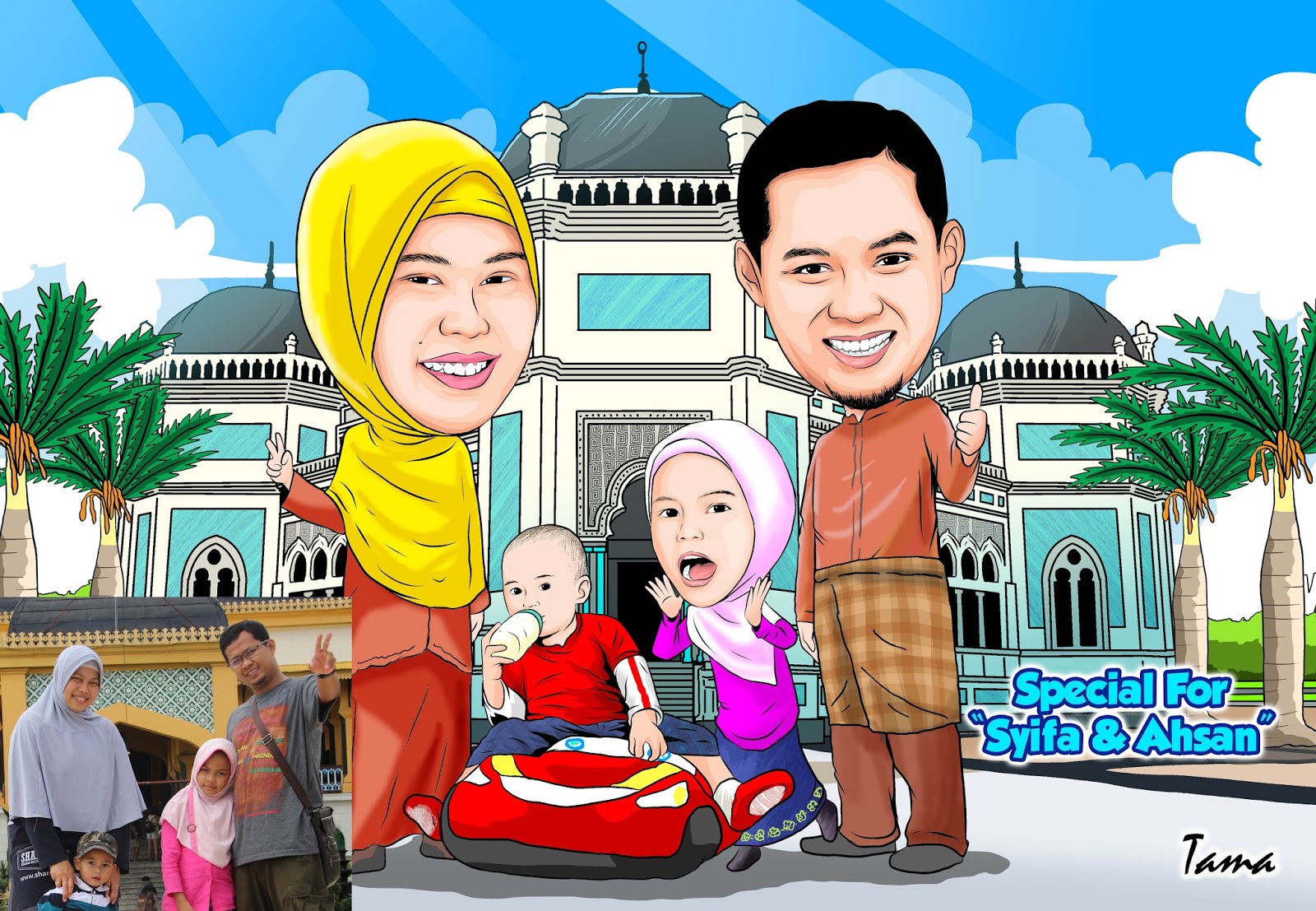 Jasa Karikatur  Bikin karikatur  di Medan telp wa 