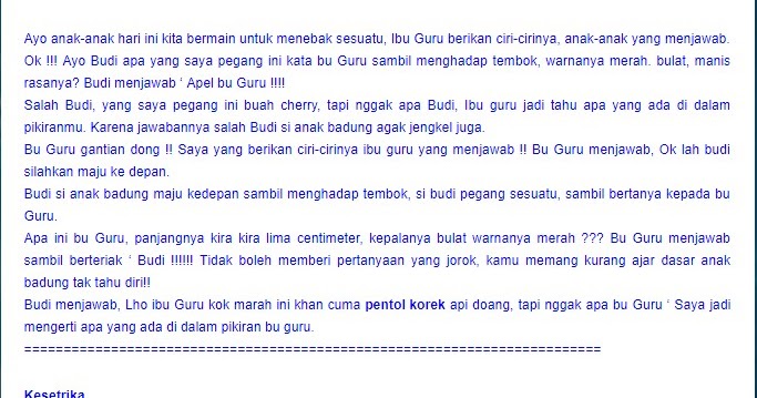 Contoh Anekdot Yang Menyindir - Contoh Three