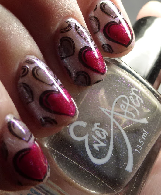 Ever After Polish Heart Breaker Trio stamping nail art