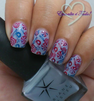 esmalte para carimbo azul