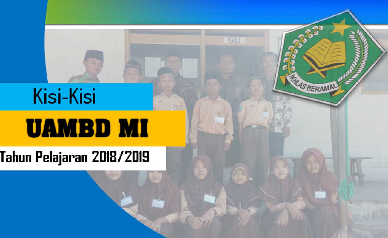 Kisi Kisi Uambd Mi Tahun Pelajaran 2018 2019 Pdf 4 Ruangan Belajar