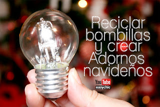 ideas para reciclar bombillas adornos de navidad reciclados