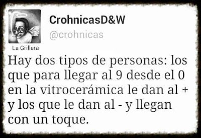 Hay dos tipos de personas: los que para llegar al 9 desde el 0 en la vitrocerámica le dan al + y los que le dan al - y llegan con un toque