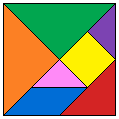 Tangram para imprimir en color