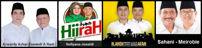 Empat pasang calon Bupati dan wakil Bupati Kabupaten Belitung 2018