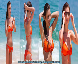 Audrina Patridge Bikini, Audrina Patridge Orange Bikini