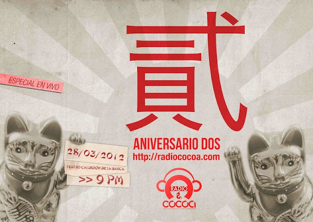 Radio COCOA cumple dos años en la red. Acompáñanos al festejo este 28 de marzo a las 21h00 en el Calderón de la Barca.