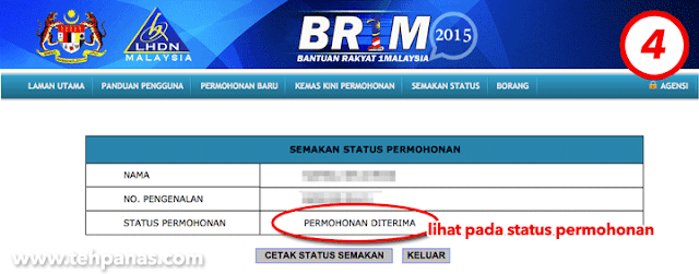 Status Permohonan Brim 2015  online rayuan brim 2016 