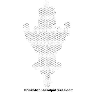 Free brick stitch seed bead earring pattern letter chart.