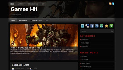 Download Blogger template :Game Hits