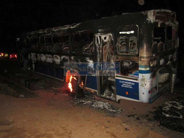 Bus fire in alawwa