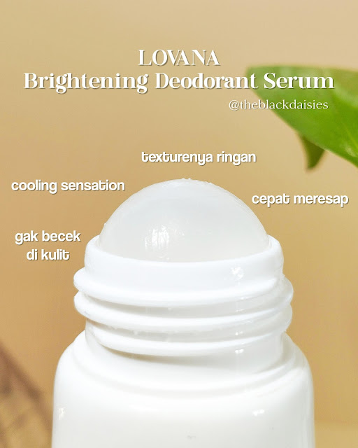 Review LOVANA Brightening Deodorant Serum untuk mencerahkan ketiak gelap