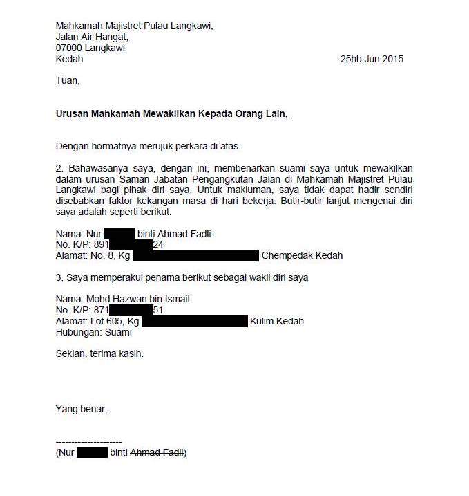 Contoh Surat Kuasa Untuk Balik Ke Negara