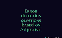 Error detection questions based on Adjective for SSC, BANK and other exams 