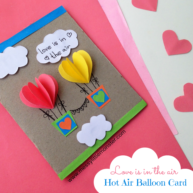 heart hot air balloon card messy little monster