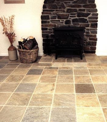 Natural stone floor