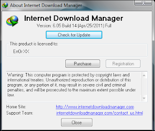 Picture showing Registered IDM IDM 6.05 Build 14