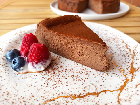 Tarta cremosa de queso y chocolate siempre hay hueco para el postre receta