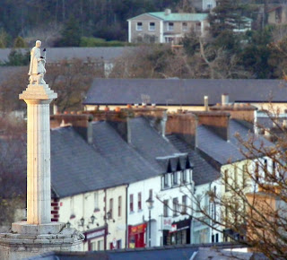 The statue of St Patrick watches over Westport in Ireland