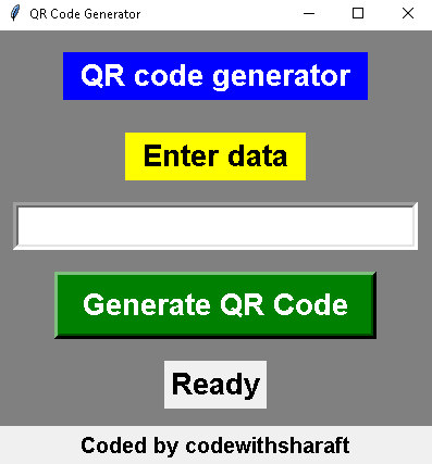 QR Code Generator Using Tkinter: A Python GUI Application
