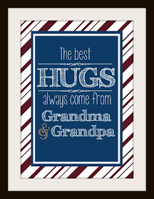 Grandparent's Day Free #Printable "The best hugs always come from Grandma & Grandpa"