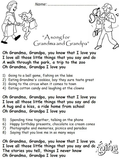 Top Grandparents Day Poem Templates: A Templates Of Grandparents Day Poem Was Changed To A Song For Grandma And Grandpa