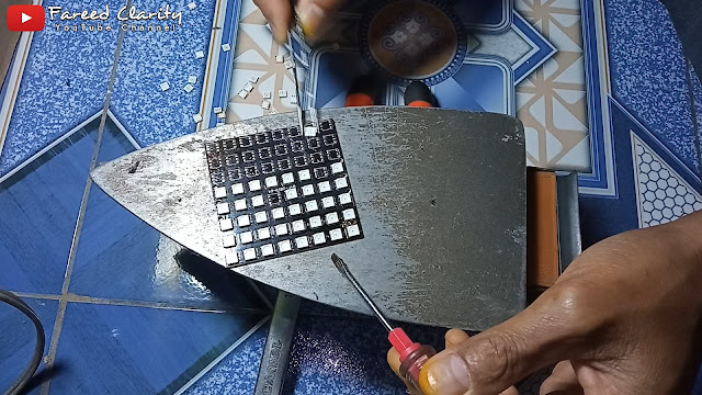 cara melepas led smd dengan hot plate strika