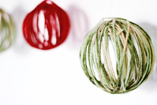 DIY Yarn Ornaments