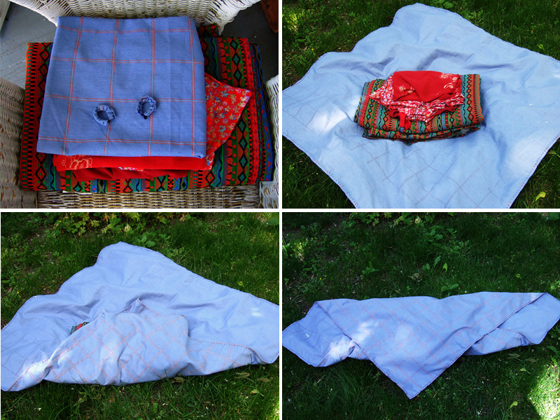 DIY Two Minute Summer Furoshiki Bag