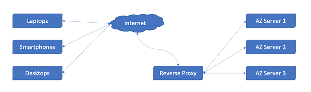 Reverse Proxy Communication Flow