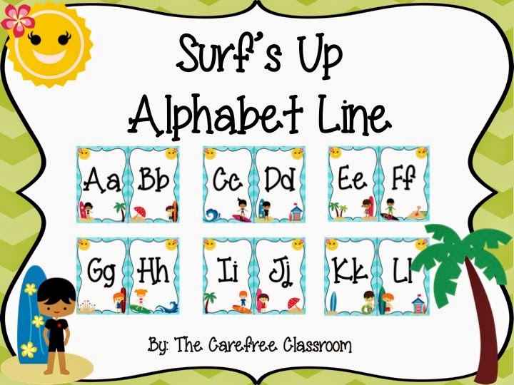 http://www.teacherspayteachers.com/Product/Surfs-Up-Alphabet-Line-1651906