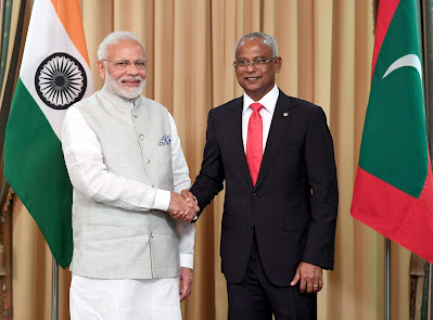 Prime Minister Shri Narendra Modi meeting Maldives President