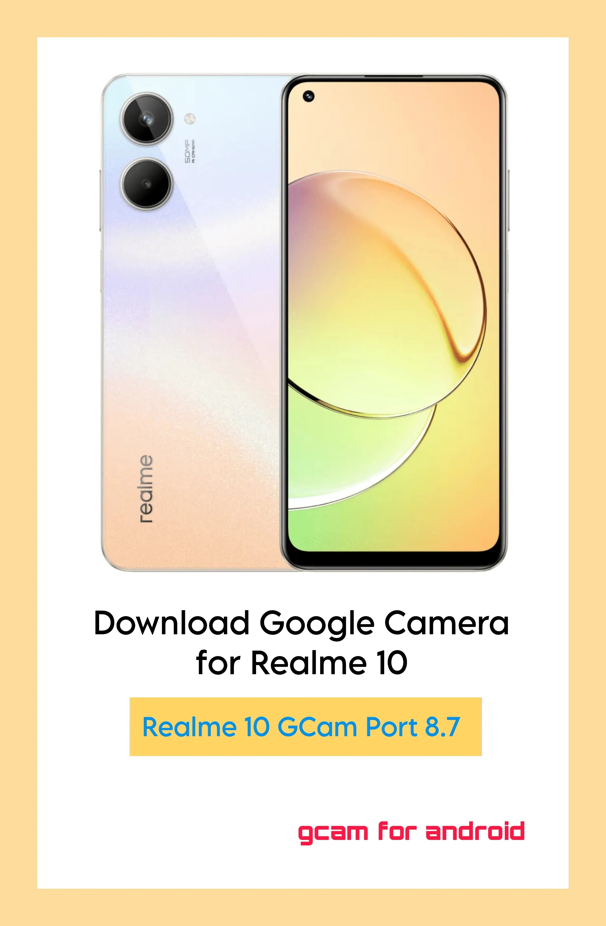 Download Gcam for Realme 10