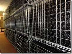 Poliziano Wine Tour, Montepulciano, Italy - bottles are full wait to be labeled