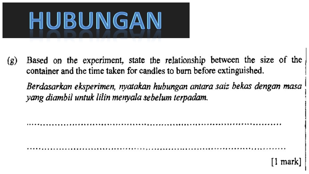 Teknik Menjawab Soalan 7 dan 8 Kertas 2 Sains PMR : Hubungan