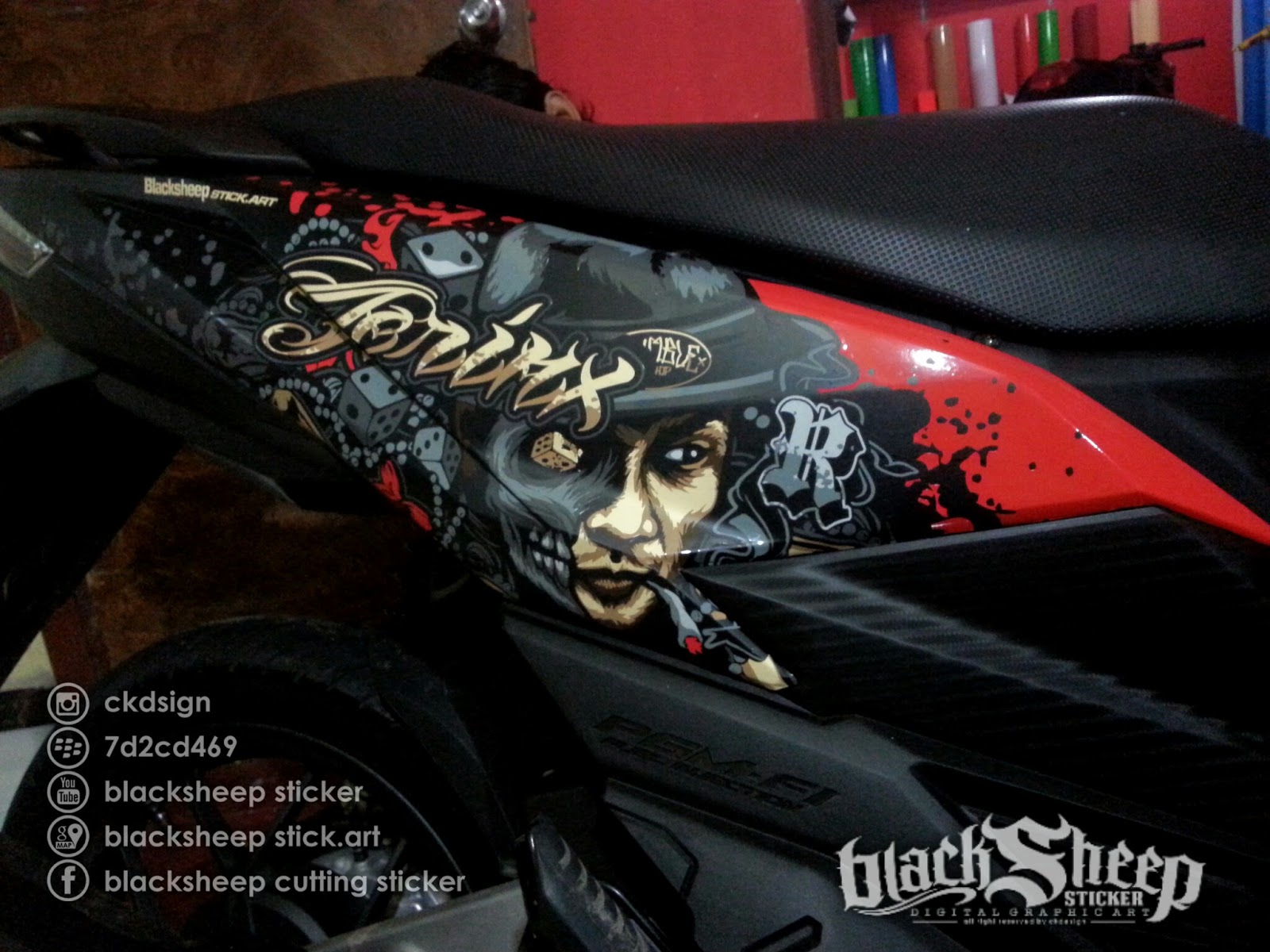 honda vario jerinx sid cutting sticker BlackSheep sticker