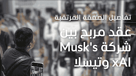 عقد مربح بين شركة Musk's xAI وتيسلا: تفاصيل الصفقة المرتقبة